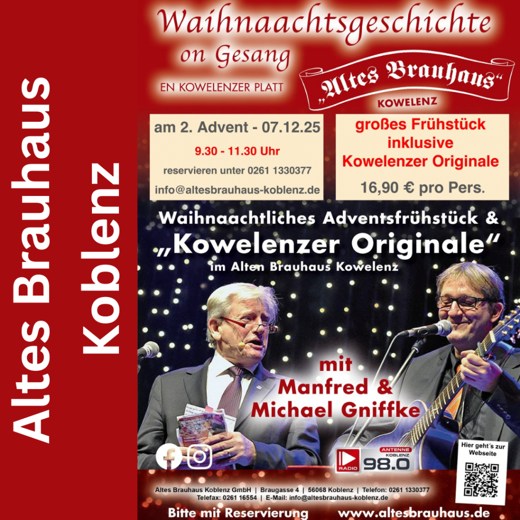 Weihnachtsgeschichte mit Manfred Gniffke in Koblenz