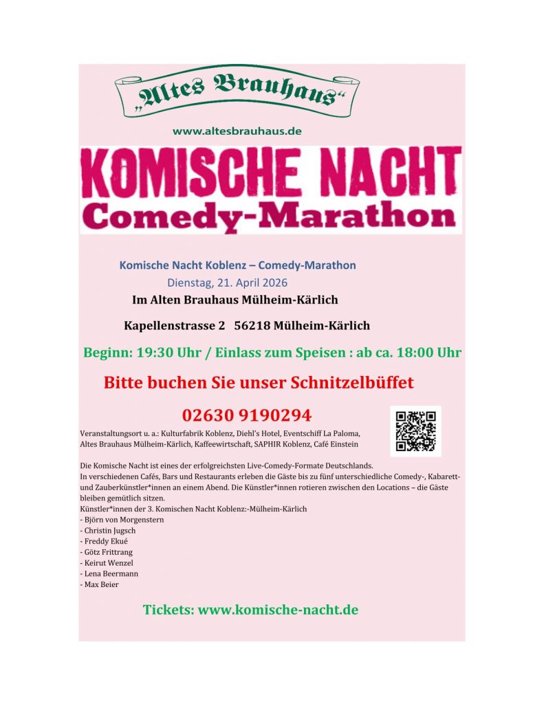 Komische Nacht 2026