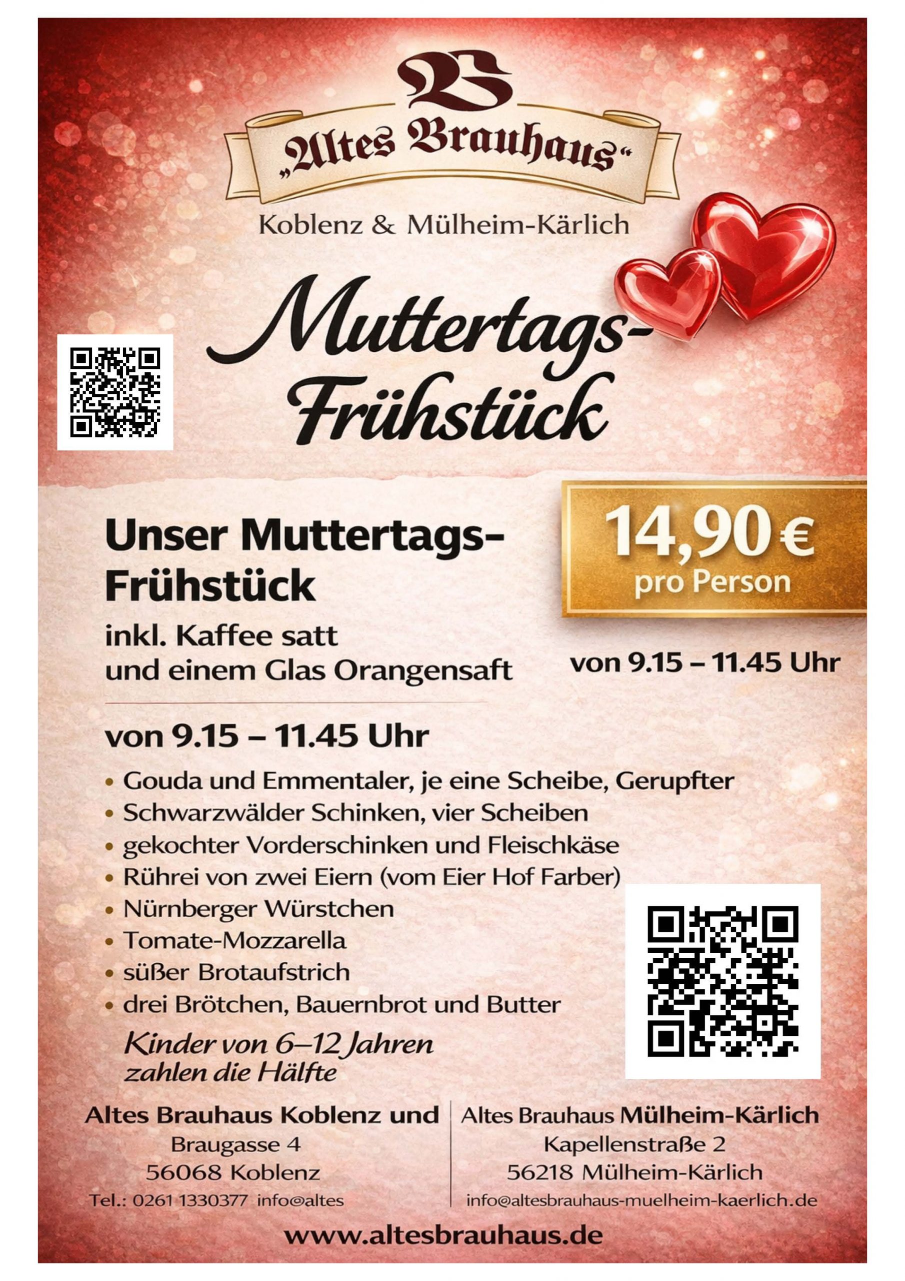 Muttertags Frühstück KO BMK 2026