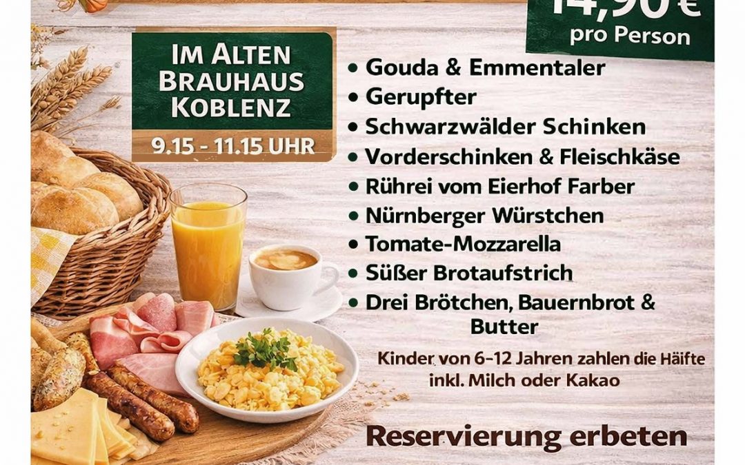 Pfingst-Frühstück im Alten Brauhaus Koblenz