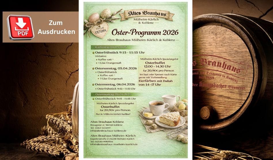 Aktion Ostern im Alten Brauhaus Koblenz