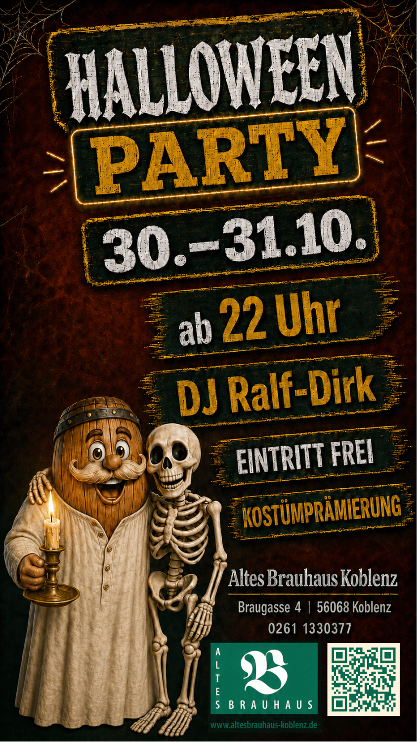 Halloween Party 2026 Plakat neu