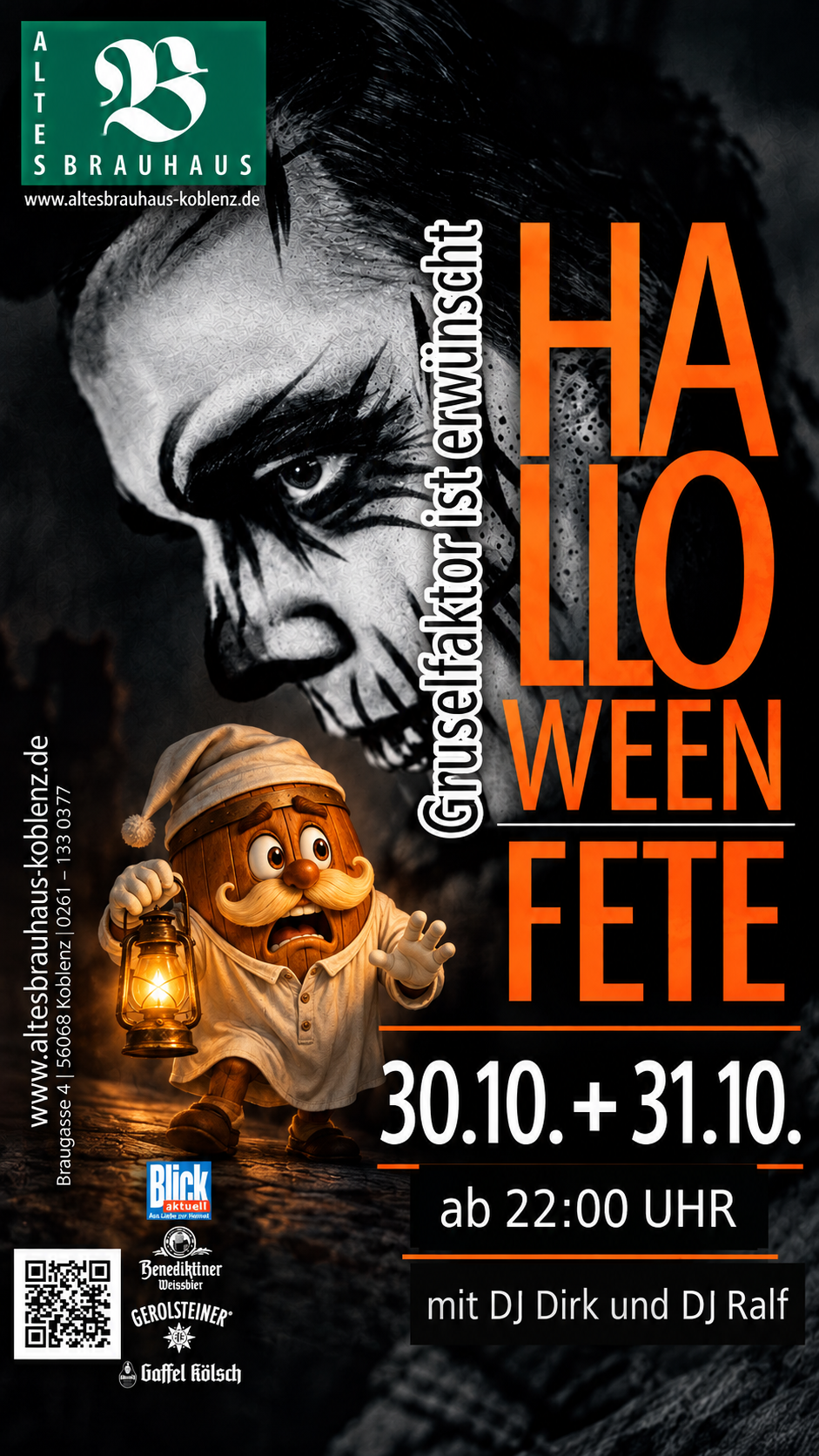 Halloween-Poster mit Alfreds Laterne