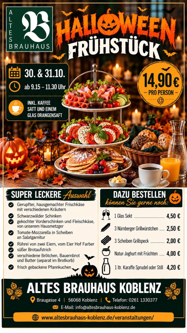 Halloween-Frühstück im Alten Brauhaus Koblenz 🎃 – 30.10.